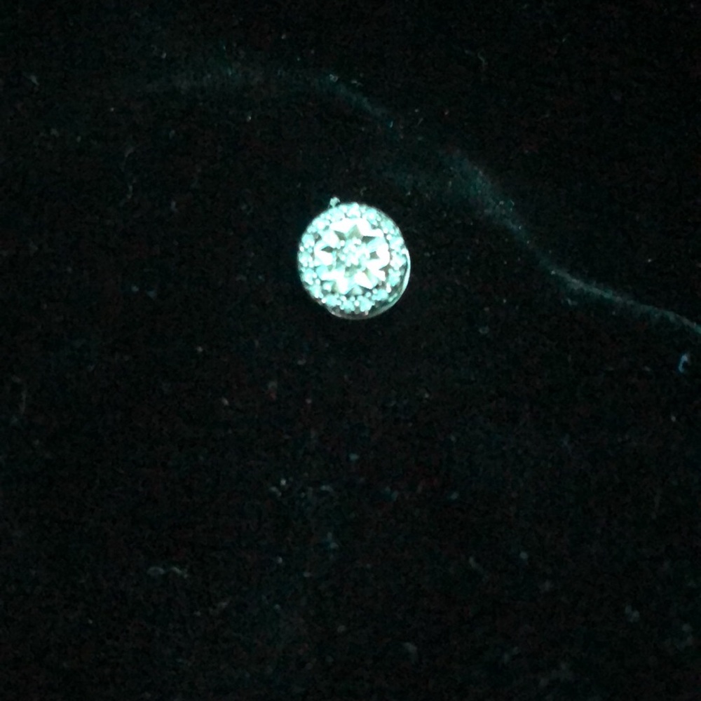 Vintage Single 925 Sterling Silver (with Diamond) Earring Stud